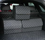 Premium Kofferraum-Organizer – Faltbar, Wasserabweisend & Edles Leder-Design